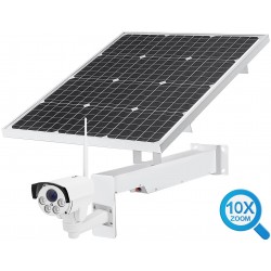Belaidė 4G PTZ x10 optinio artinimo kamera su 60W 40Ah saulės baterija (su SIM kortelės jungtimi)