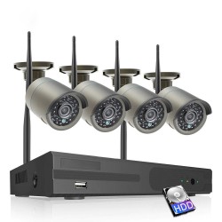 Belaidė 4 IP lauko/vidaus kamerų stebėjimo sistema 2 Mp