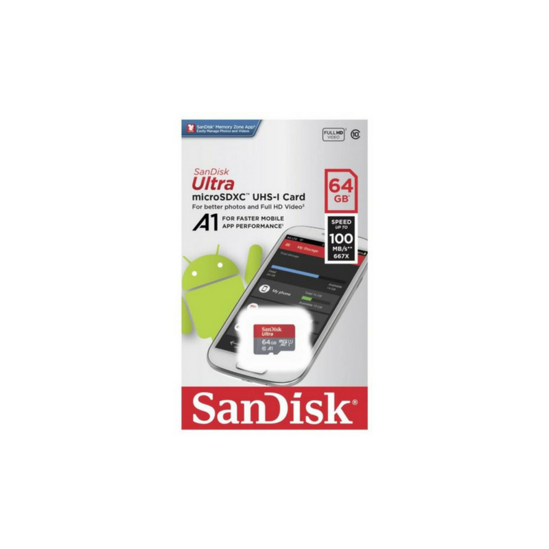 Atminties kortelė SanDisk microSDHC 64 GB C10